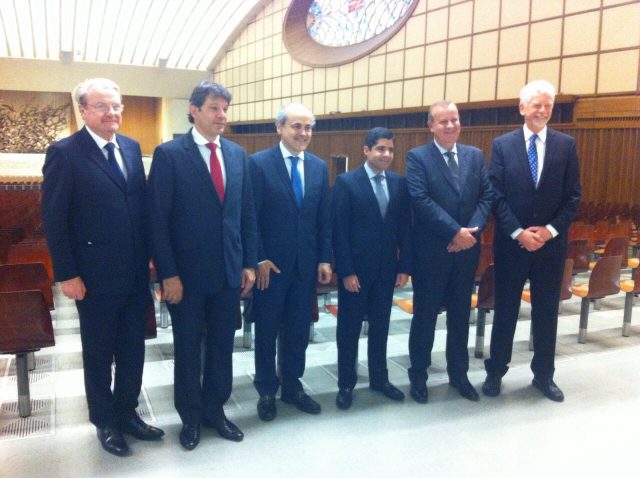 Delegação brasileira da Frente Nacional de Prefeitos (FNP) presente no Vaticano Foto: Divulgação