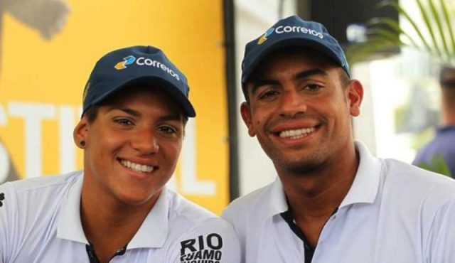 Os nadadores baianos Allan do Carmo e Ana Marcela. Foto: Gilvan de Souza/Divulgação