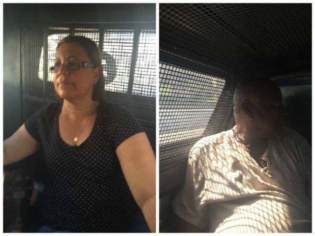 Sindicalistas Ana Angélica Rabelo e Edson Conceição Araújo foram presos enquanto faziam uma manifestação. Foto: Carlos Muniz
