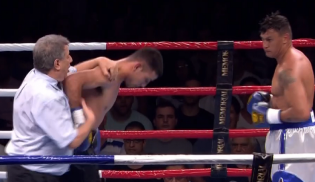 Popó faz rival desmaiar com último golpe. Foto: Reprodução/Sportv.
