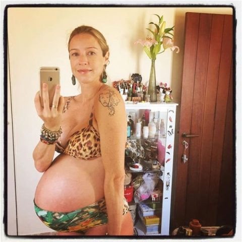 Atriz está na reta final da gestação dos gêmeos Liz e Ben (Foto: Reprodução/ Instagram)