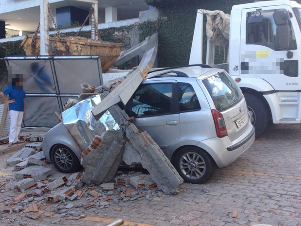 Condutora diz que "dono da obra ainda descaracterizou a cena". Foto: Arquivo Pessoal.