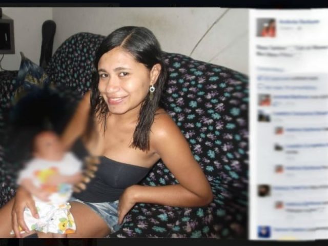 O bebê de dois meses do casal estava ao lado da mãe no momento em que ela foi atacada.(Foto: Reprodução/ Facebook)