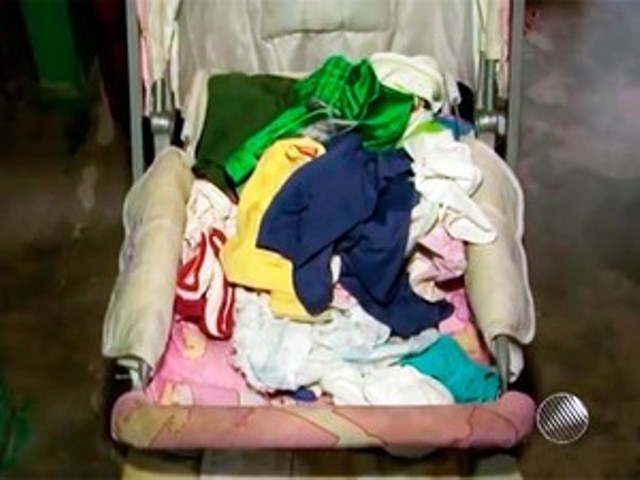 Bebê estava em carrinho quando foi sequestrado. Foto: Reprodução/TV Bahia.