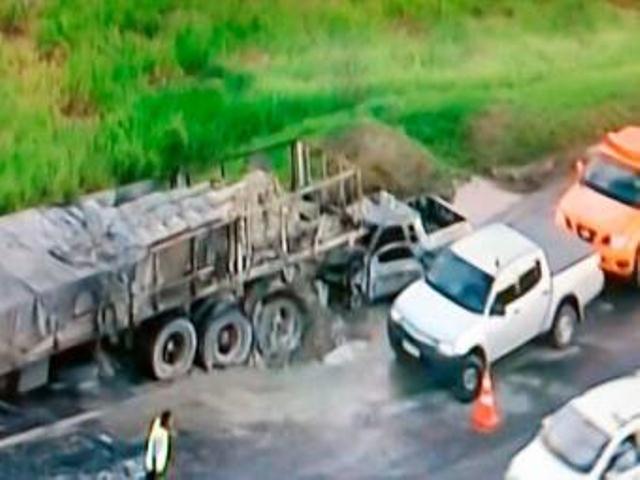 Caso ocorreu no sentido Salvador. Foto: Reprodução/TV Record.