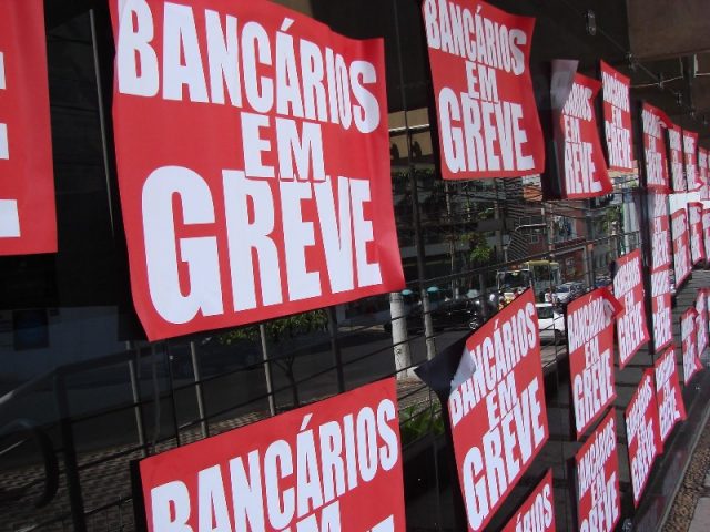 Bancários estão em greve há 22 dias. Foto: paraibadebate.com.br.