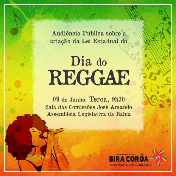 Lei do Dia do Reggae terá audiência pública – Olá Bahia Lei do Dia do Reggae terá audiência pública – Olá Bahia