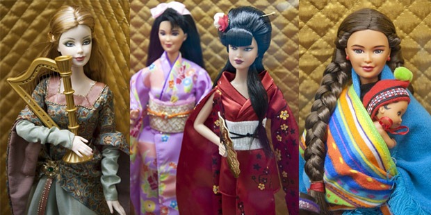 A mostra Barbie Terras Distantes presta uma homenagem aos povos e cultura de 50 países. Foto: Reprodução/Correio