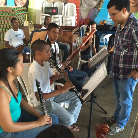 O Núcleo de Prática Orquestral e Coral (NPO) de Feira de Santana teve início em 2014. Foto: Neojiba