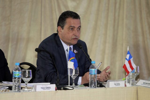 Rui Costa cobra parceria do governo federal na segurança pública durante o IV Encontro de Governadores do Nordeste. Foto: Alberto Coutinho/GOVBA