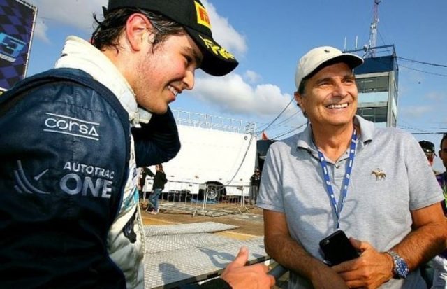 Pedro Piquet com o pai, Nelson Piquet (Foto: Luca Bassani)