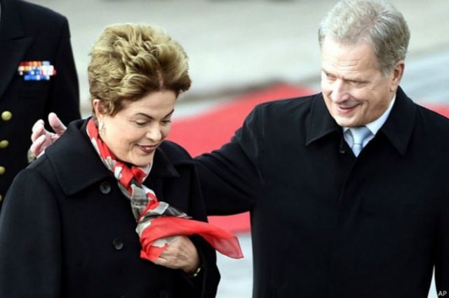 Pontos em comum entre campanhas suspeitas de Dilma e Niinistö geraram piadas na imprensa finlandesa. Foto: Reprodução/BBC Brasil