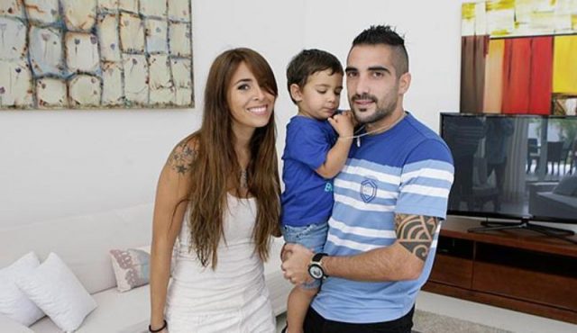 Escudero com a esposa e o filho mais novo. Foto: Marco Aurélio Martins.