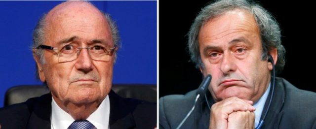 Blatter e Platini são suspensos por oito anos de atividades ligadas ao futebol. Foto: Reuters