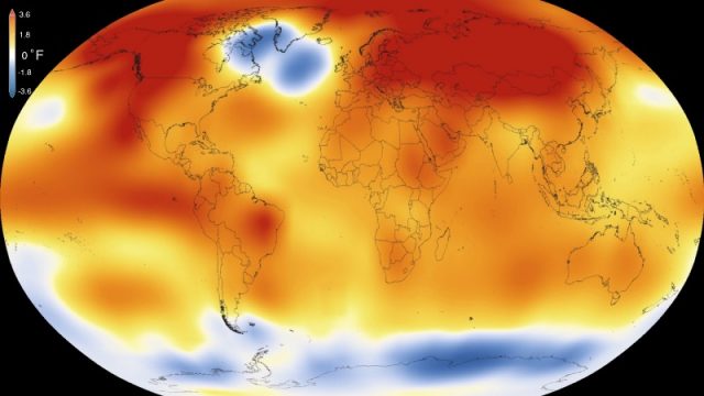 Nasa declara 2015 o ano mais quente da história. Foto: Scientific Visualization Studio/Goddard Space Flight Center