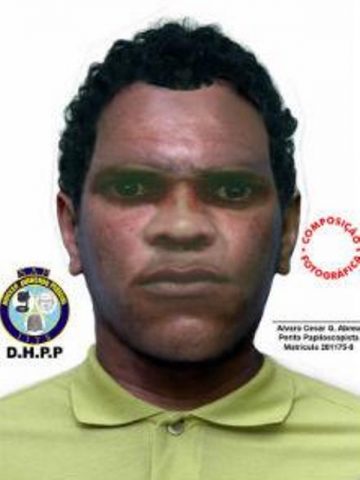Suspeito é homem, moreno, tem cerca de 1,70 m e pesa aproximadamente 70 quilos. Foto: Divulgação/Polícia Civil