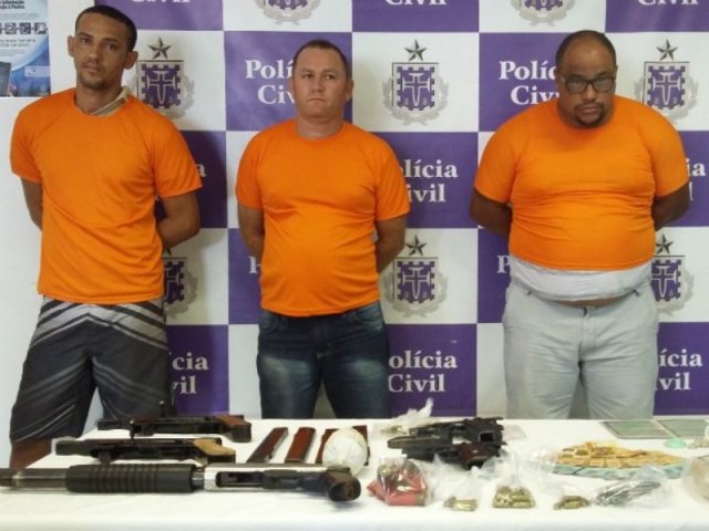 Da esquerda para a direita: Pedro, Jailton e José. Foto: Divulgação/Polícia Civil.