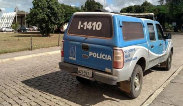 Viatura foi encontrada abandonada em frente ao Terminal Rodoviário de Jacobina. Foto: Site Augusto Urgente.