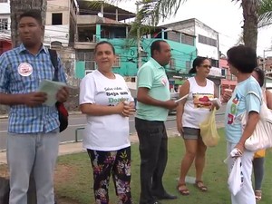 Ação foi realizada no Dique do Tororó. Foto: Reprodução/ TV Bahia.