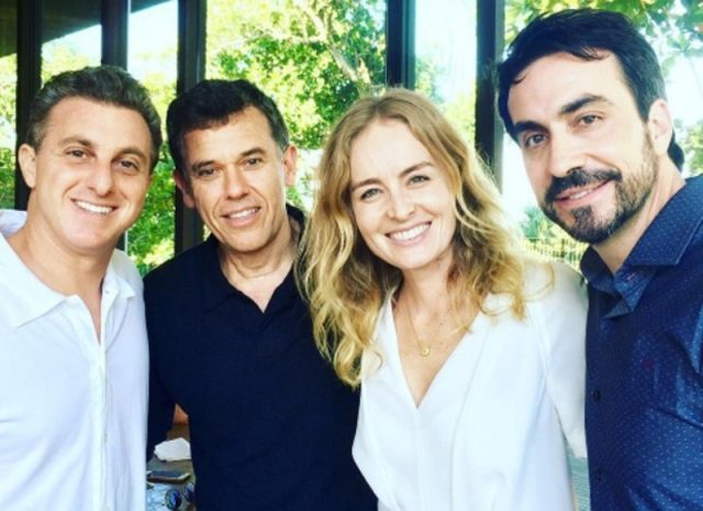 Luciano Huck, Nilton Bonder, Angélica e padre Fábio de Melo. Foto: Reprodução/Instagram.