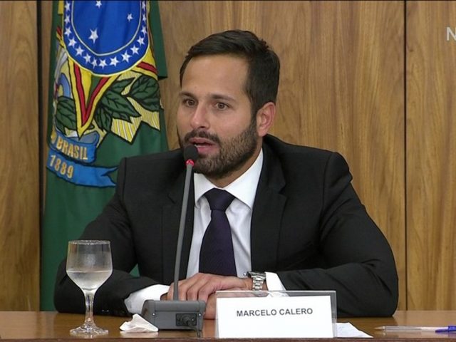 O novo ministro da Cultura, Marcelo Calero, durante entrevista no último dia 18, quando tinha sido anunciado como secretário nacional de Cultura (Foto: Reprodução GloboNews)