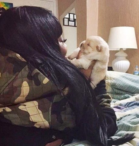 Ludmilla com seu cãozinho de estimação, Luka. Foto: Reproduao/Instagram.