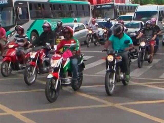 Cidade tem frota com quase 72 mil motos, segundo Departamento Nacional de Trânsito (Denatran). Foto: Imagem/TV Subaé.