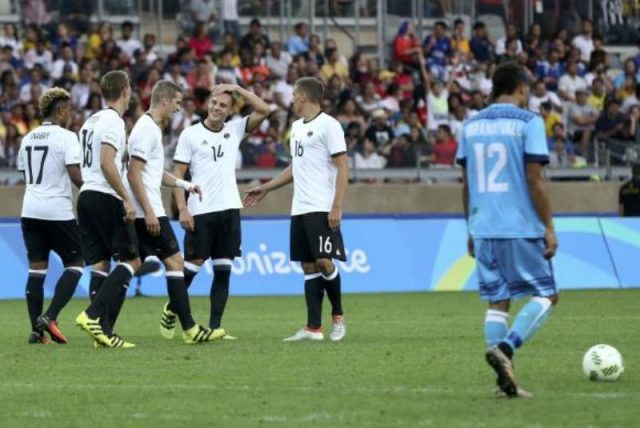 Alemanha venceu Fiji por 10 a 0 no Mineirão (Foto: Reuters/Mariana Bazo/Direitos Reservados)
