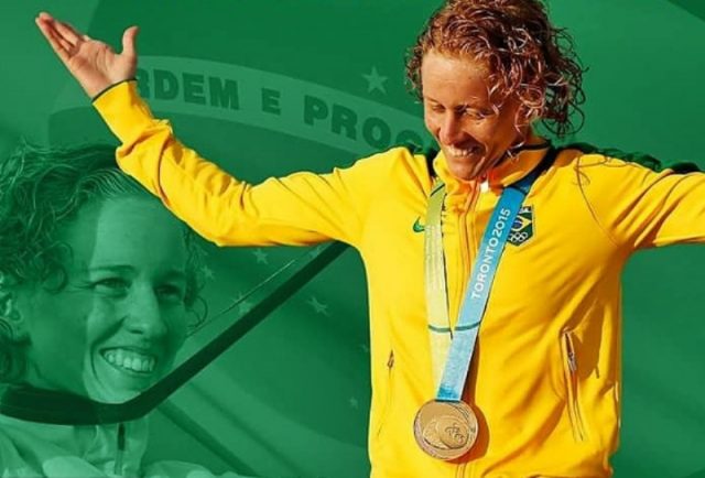 Yane Marques, a primeira pernambucana porta-bandeira do Brasil na Olimpíada (Foto: Reprodução / Diário de Pernambuco)