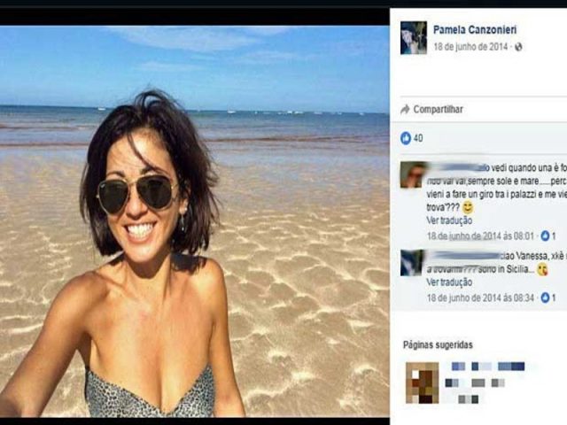 Pamela Canzonieri foi morta dentro de casa. Foto: Reprodução/Facebook.