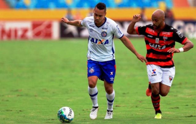 Edigar Junio foi o autor do único gol do Bahia. Foto: Felipe Oliveira/EC Bahia.