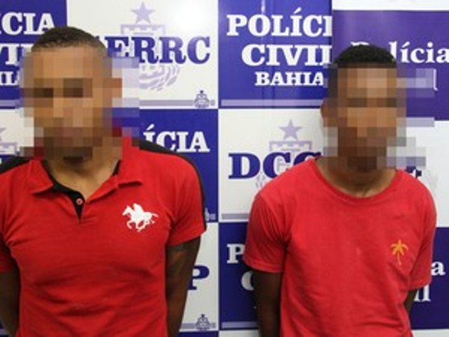 Dois dos suspeitos presos nesta terça-feira (29). Foto: Divulgação/ SSP-BA.