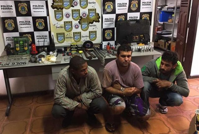 Polícia prende quadrilha especializada em arrombar cofres do Correios (Foto: Divulgação/SSP)