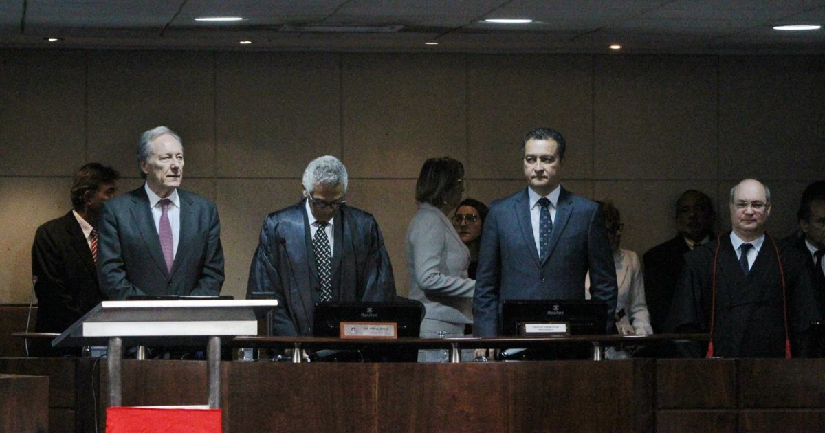 Governador Rui Costa e o ministro Ricardo Lewandowski lançam o Projeto de Audiência de Custódia no Estado da Bahia. Foto: Manu Dias/GOVBA