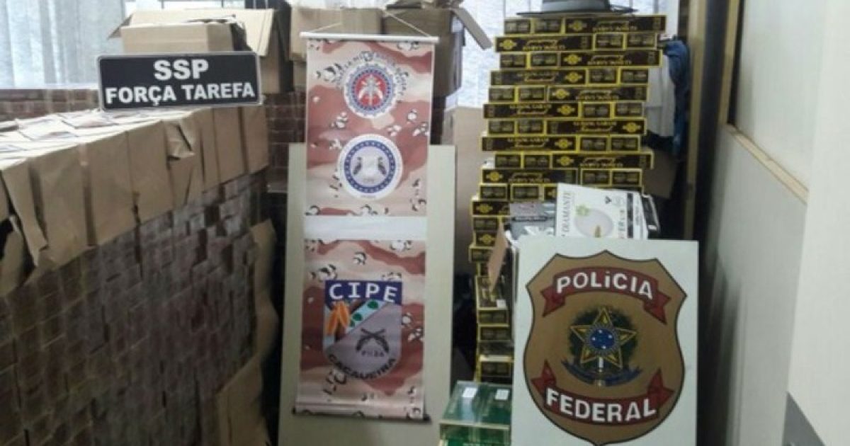 Cigarros seriam levados para Itabuna, segundo polícia. Foto: Divulgação/PF.