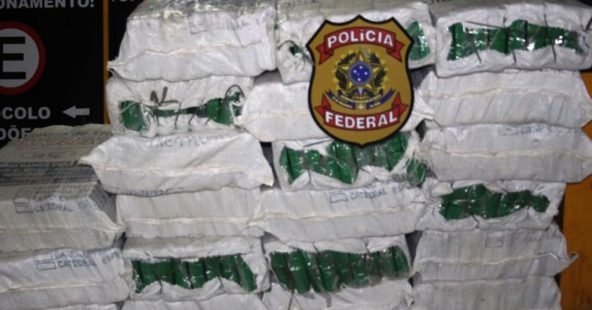 Segundo a polícia, quantidade de droga prensada é a maior apreendida no Norte/Nordeste. Foto: Divulgação/PF.