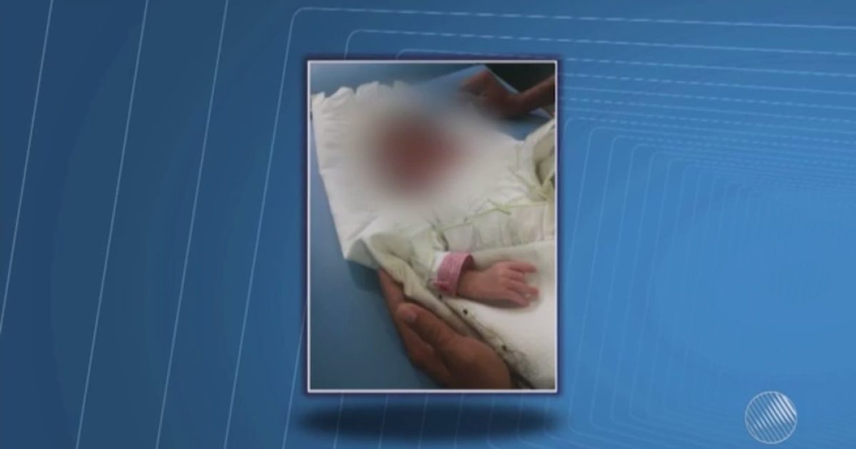 Bebê passou por exames em um hospital da cidade e, em seguida, foi levado para um abrigo. Foto: Reprodução/TV Santa Cruz.