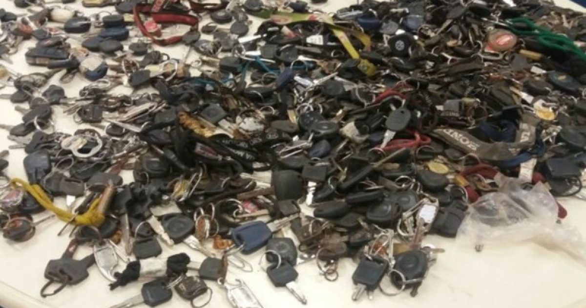 Dezenas de chaves foram localizadas durante operação. Foto: Divulgação/Polícia Civil.