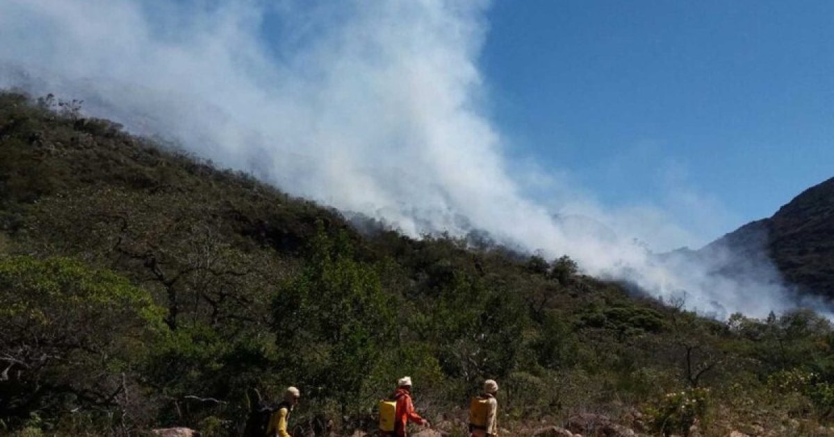 Incêndio atinge município de Rio de Contas. Foto: Divulgação/Corpo de Bombeiros.