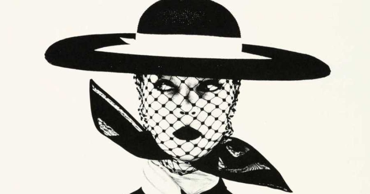 "Black and White Vogue Cover" do aclamado Irving Penn, publicada em 1950 e vendida por 187.500 dólares.