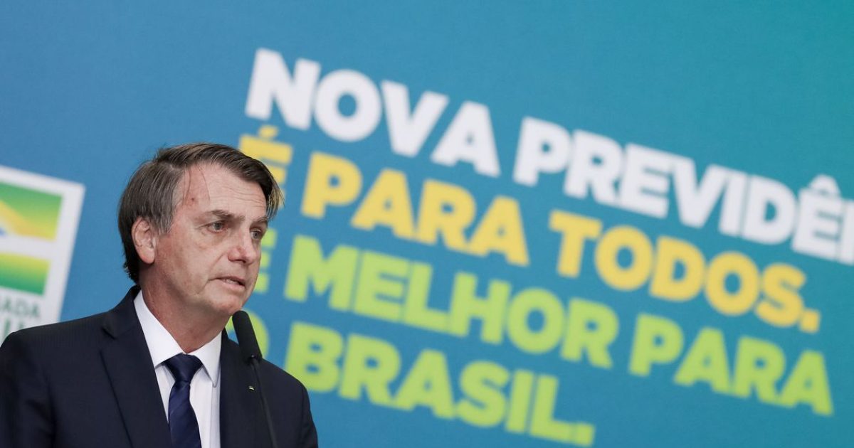 (Brasília - DF, 20/05/2019) Palavras do Presidente da República, Jair Bolsonaro.
Foto: Marcos Corrêa/PR