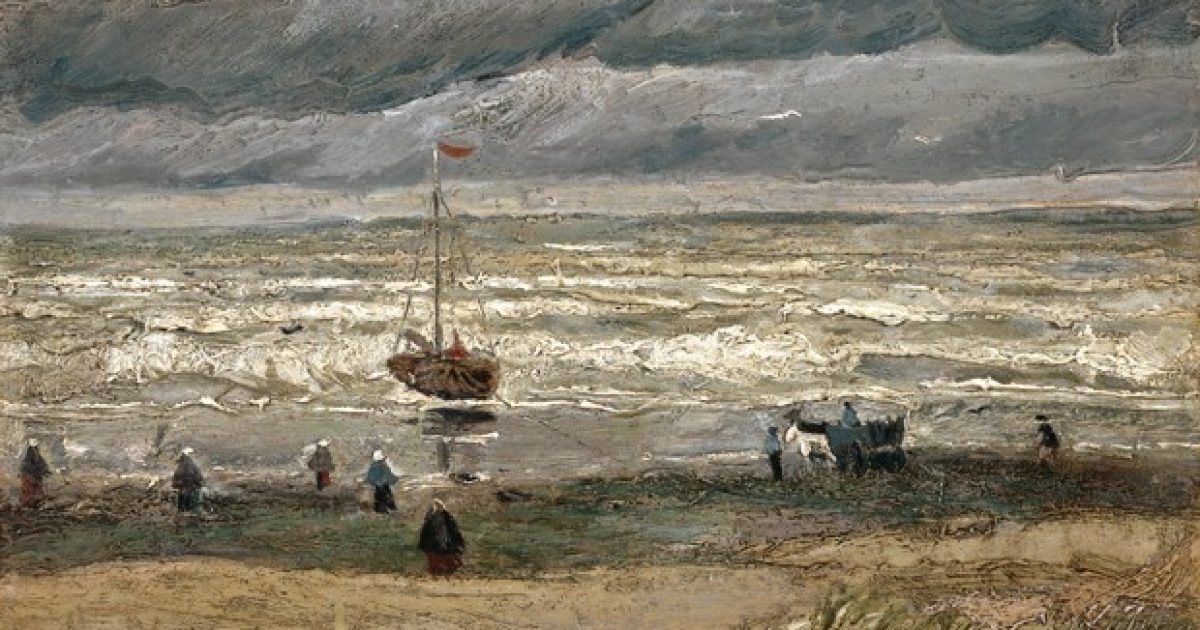 'A praia de Scheveningen ao começar a tempestade' foi uma das obras recuperadas (Foto: Van Gogh Museum/AP)