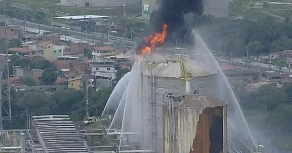 Petrobras informou que não houve feridos. Foto: Reprodução/TV Bahia