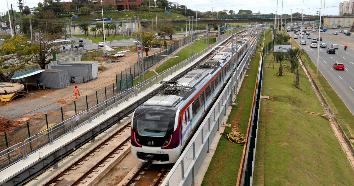 Metrô segue em fase de teste até a estação Mussurunga.
Foto: Camila Souza/GOVBA