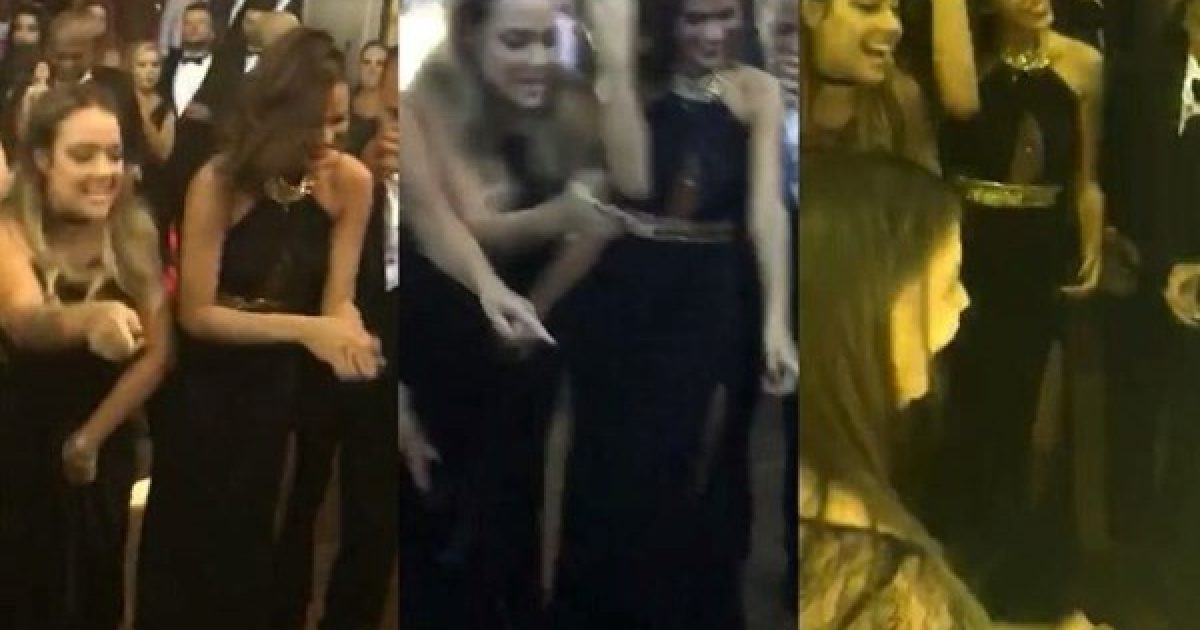 No clima da festa, a atriz se esbaldou de dançar ao lado da irmã de Neymar, Rafaella Santos, e de Carol Dantas, mão de Davi Lucca. (Foto: Instagram / Reprodução)
