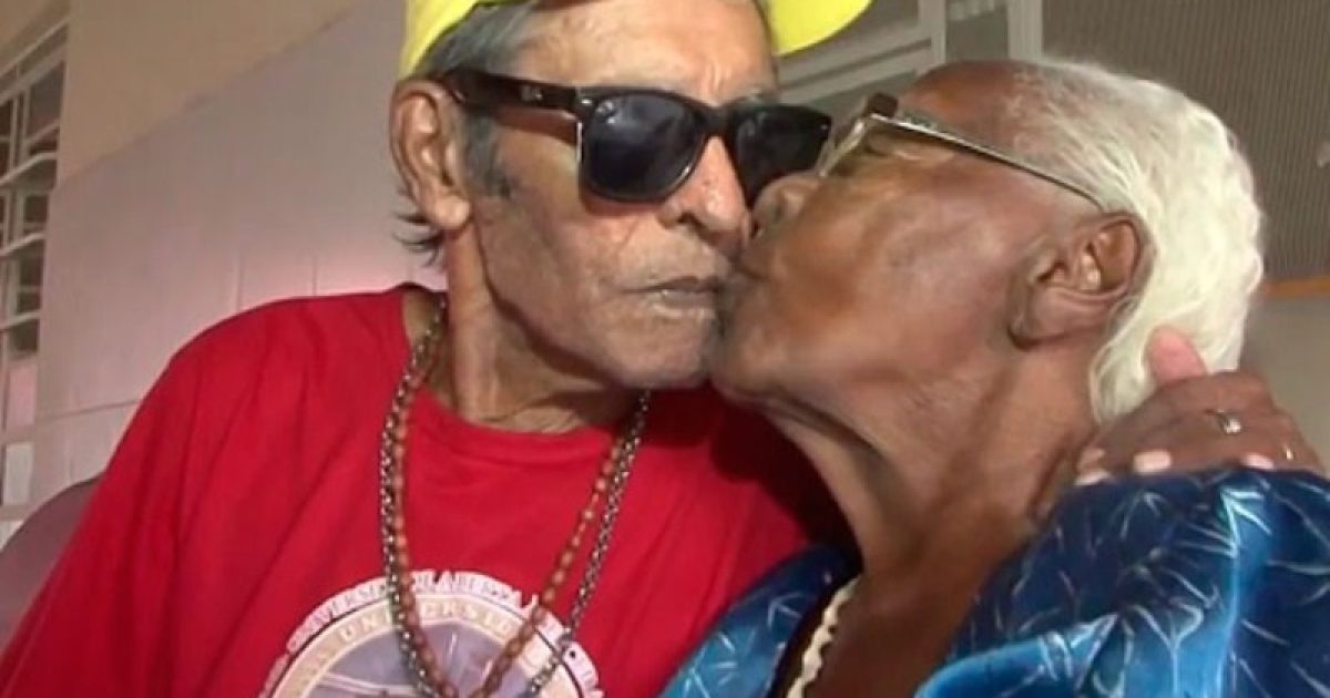 Casal confessa que dão uns beijos escondidos nos corredores do abrigo. Foto: Reprodução / TV Bahia.
