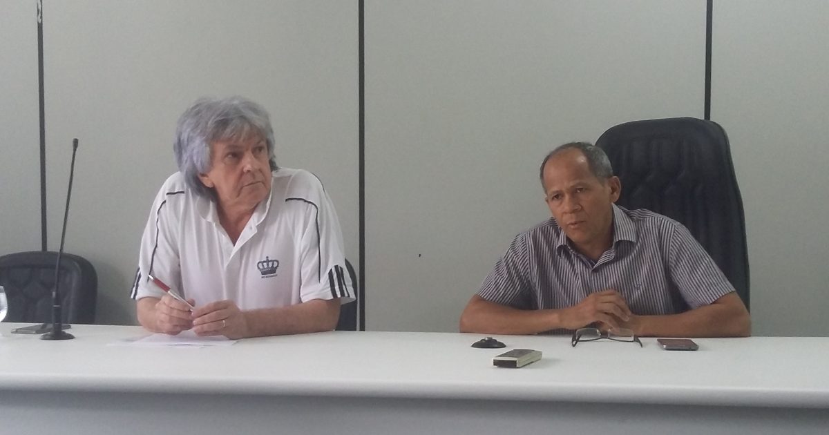 Secretário Municipal da Fazenda, Expedito Eloy e o secretário municipal de comunicação, Valdomiro Silva.