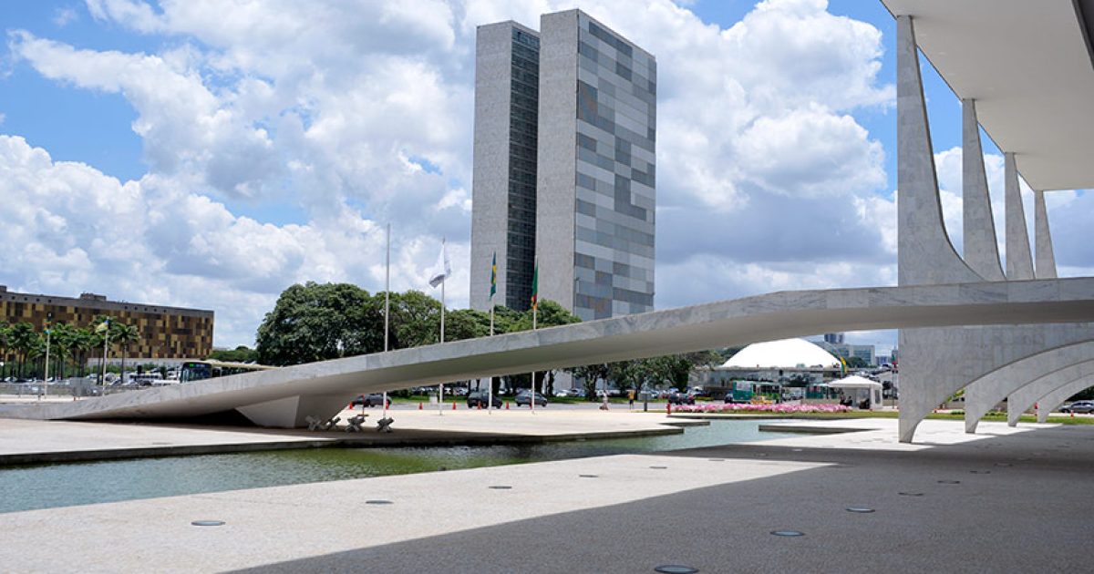 Palácio do Congresso Nacional visto a partir do Palácio do Planalto.

Foto: Cléber Medeiros/Senado Federal