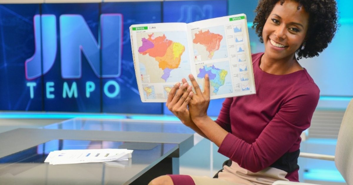 Jornalista é a primeira apresentadora negra da previsão do tempo no JN. Foto: folhavitoria.com.br.