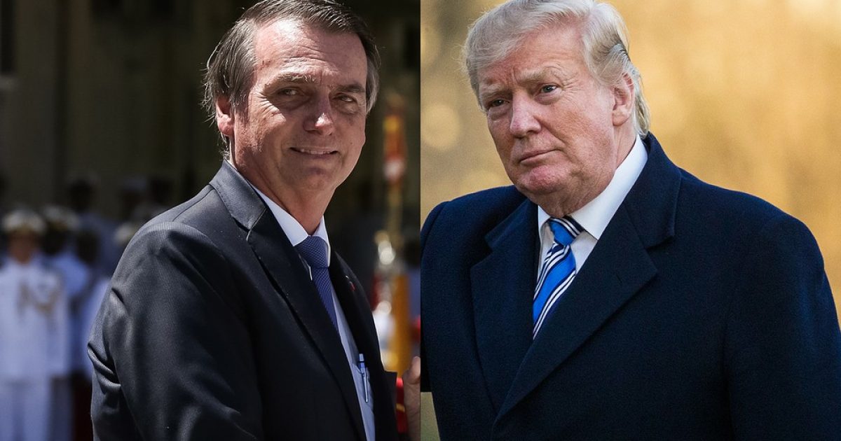 Jair Bolsonaro e Donald Trump vão se encontrar nesta terça-feira pela primeira vez — Foto: Marcos Corrêa/Presidência da República e Alex Brandon/AP